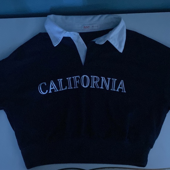 California print long sleeve shirt with white collar - Picture 3 of 4